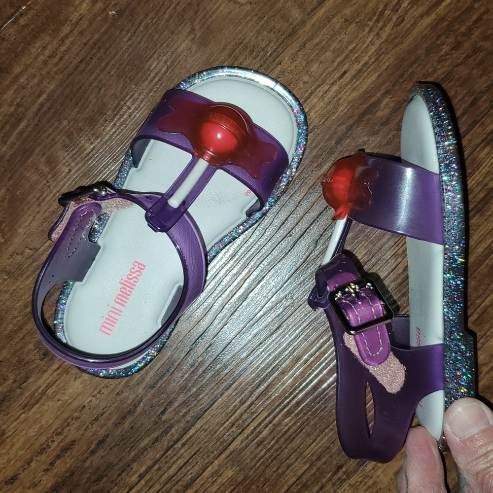 New Mini Melissa Lollipop Sandals Size 7 - Picture 8 of 10